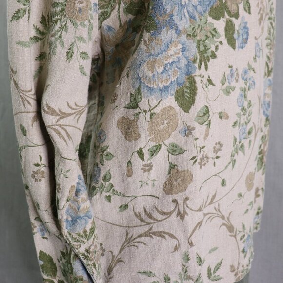VTG Mishi Linen Tunic Top Women’s *L Floral V-Neck Boho Cottagecore Lagonlook - Picture 8 of 16